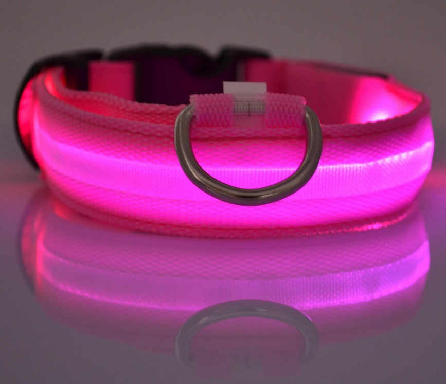 LED Glow Dog Collar – Night Safety, USB Rechargeable, Adjustable for Dogs & Cats